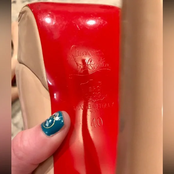 Christian louboutin Nude Platform Peep Toe Pumps - Picture 12 of 15
